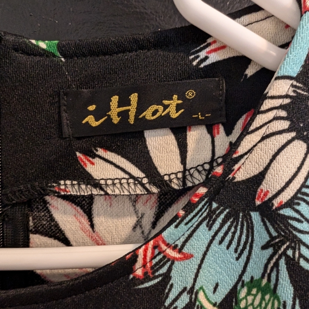Ihot dress black flowers - Picture 8 of 16